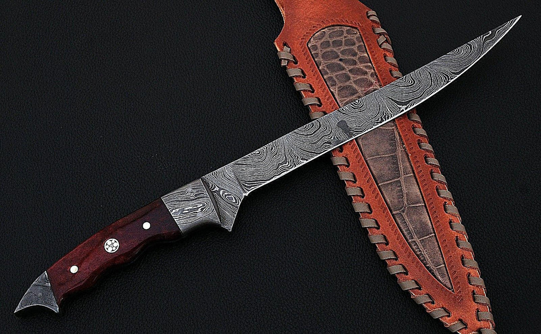 Handmade Fillet Knives – Damascus & High-Carbon Steel - JW SteelCrafts