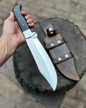 Load image into Gallery viewer, Personalized Bowie Knife Handmade Bush Craft Knife Fixed Blade EDC Knife Anniversary Gift,  Gift for him, Groomsman Gift, Easter Gift