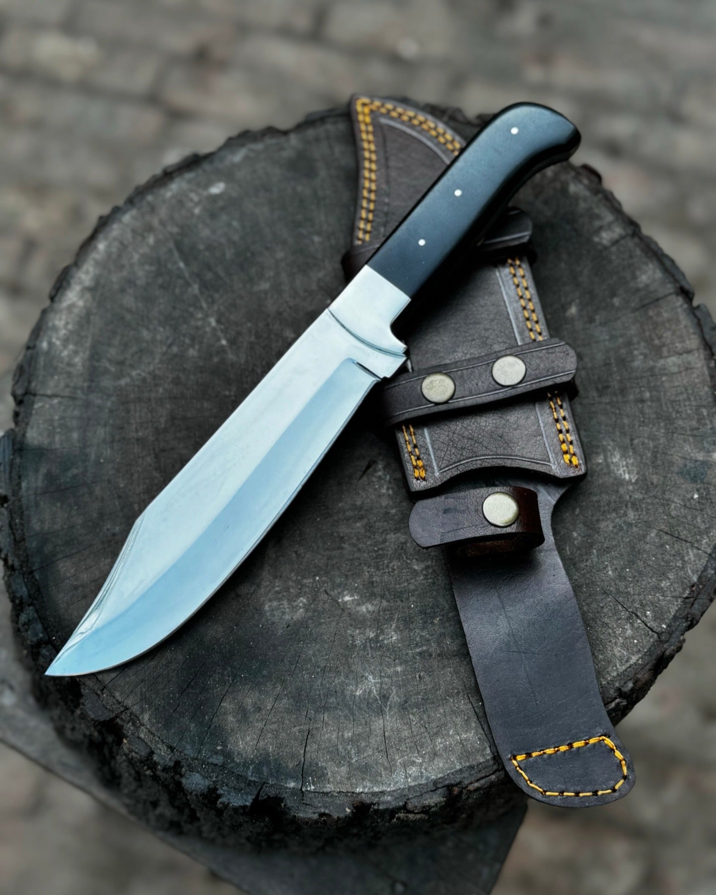 Personalized Bowie Knife Handmade Bush Craft Knife Fixed Blade EDC Knife Anniversary Gift, Gift for him, Groomsman Gift, Easter Gift