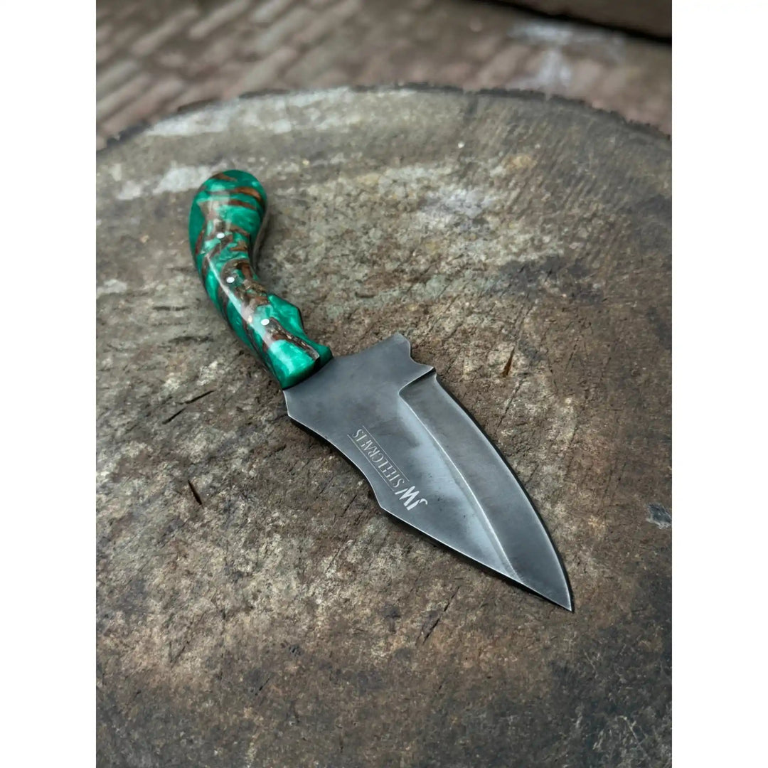 Acid Washed Stainless Steel Hunting Knife – Pinecone Handle | Outdoor &amp; Camping Knife