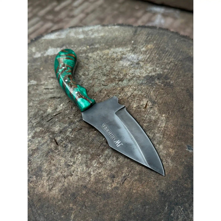 Acid Washed Stainless Steel Hunting Knife – Pinecone Handle | Outdoor &amp; Camping Knife