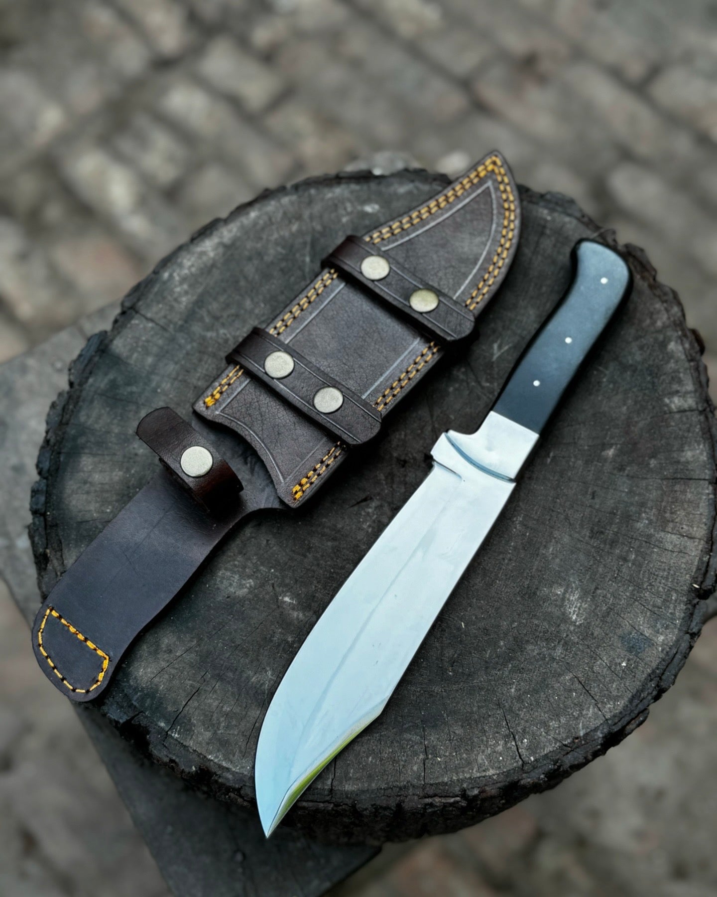 Personalized Bowie Knife Handmade Bush Craft Knife Fixed Blade EDC Knife Anniversary Gift, Gift for him, Groomsman Gift, Easter Gift