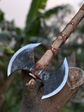 Load image into Gallery viewer, Double-Headed Viking Axe – Hand-Forged Warrior’s Relic -Choose your Style
