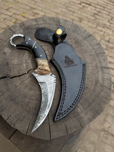 Load image into Gallery viewer, Handmade Custom Damascus Karambit Knife.
