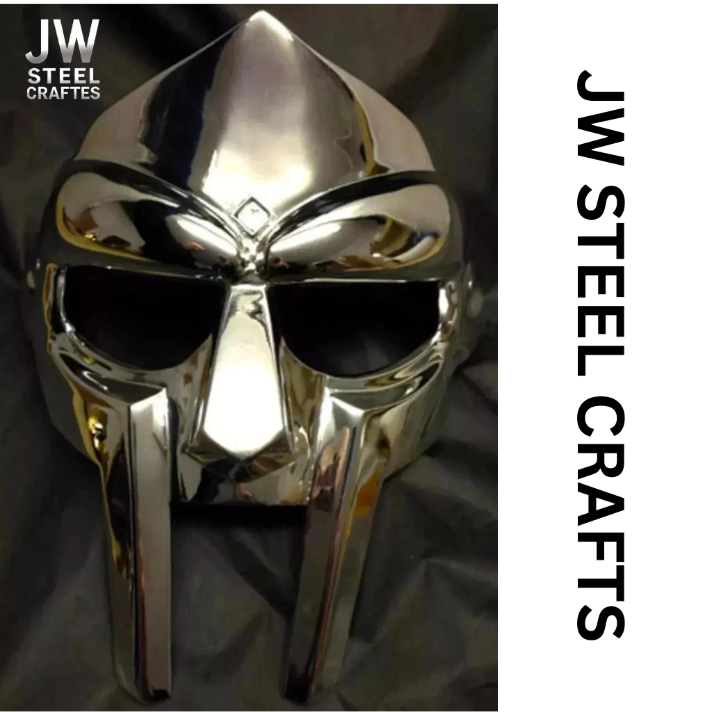 Hand-Forged Polished Metal Art Mask – Decorative Forged Sculpture | JW Steel Crafts