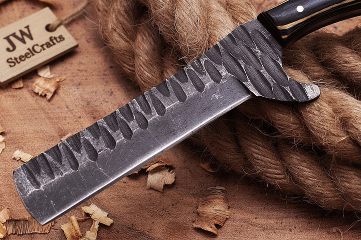Ranchero Bull Cutter Knife 7" Handmade Damascus Tanto Point