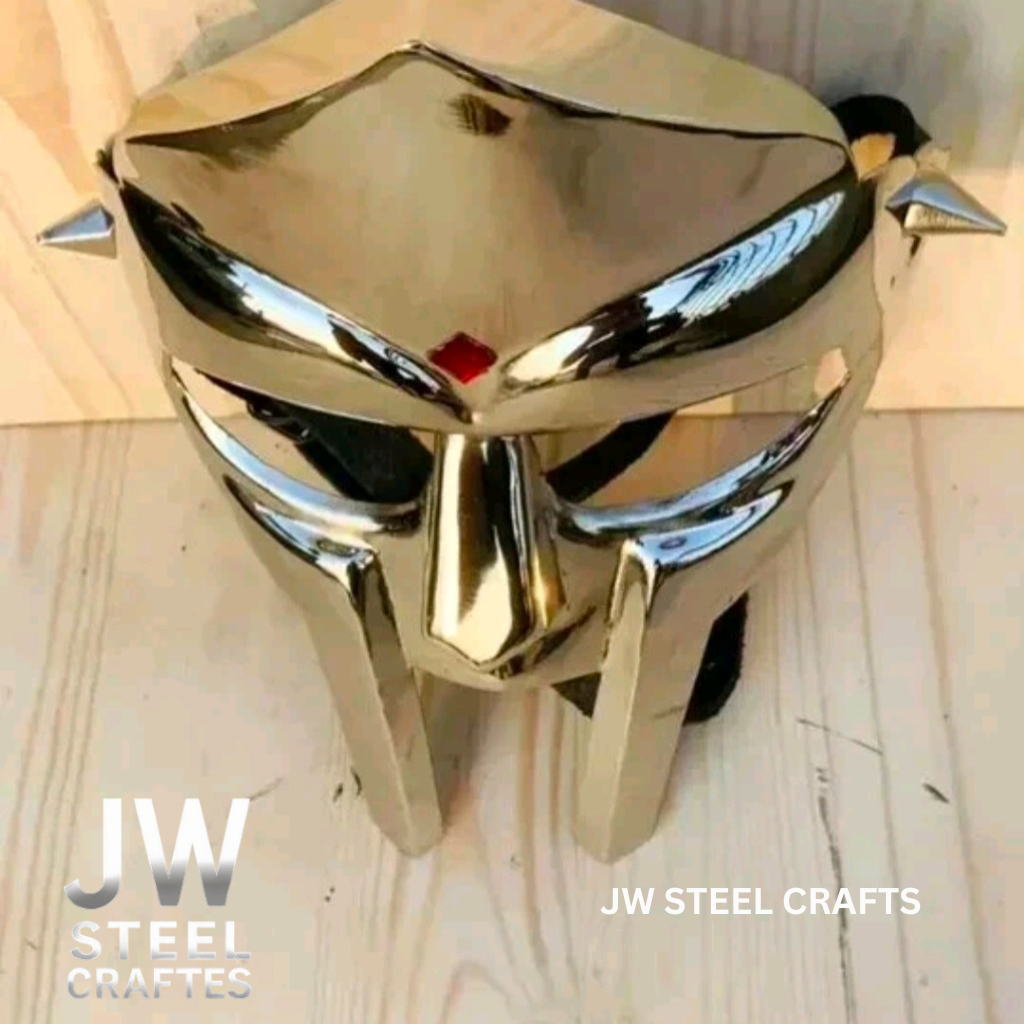Hand-Forged Polished Metal Art Mask – Decorative Forged Sculpture | JW Steel Crafts