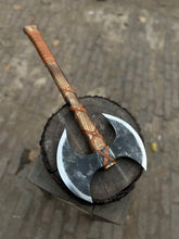 Load image into Gallery viewer, Double-Headed Viking Axe – Hand-Forged Warrior’s Relic -Choose your Style