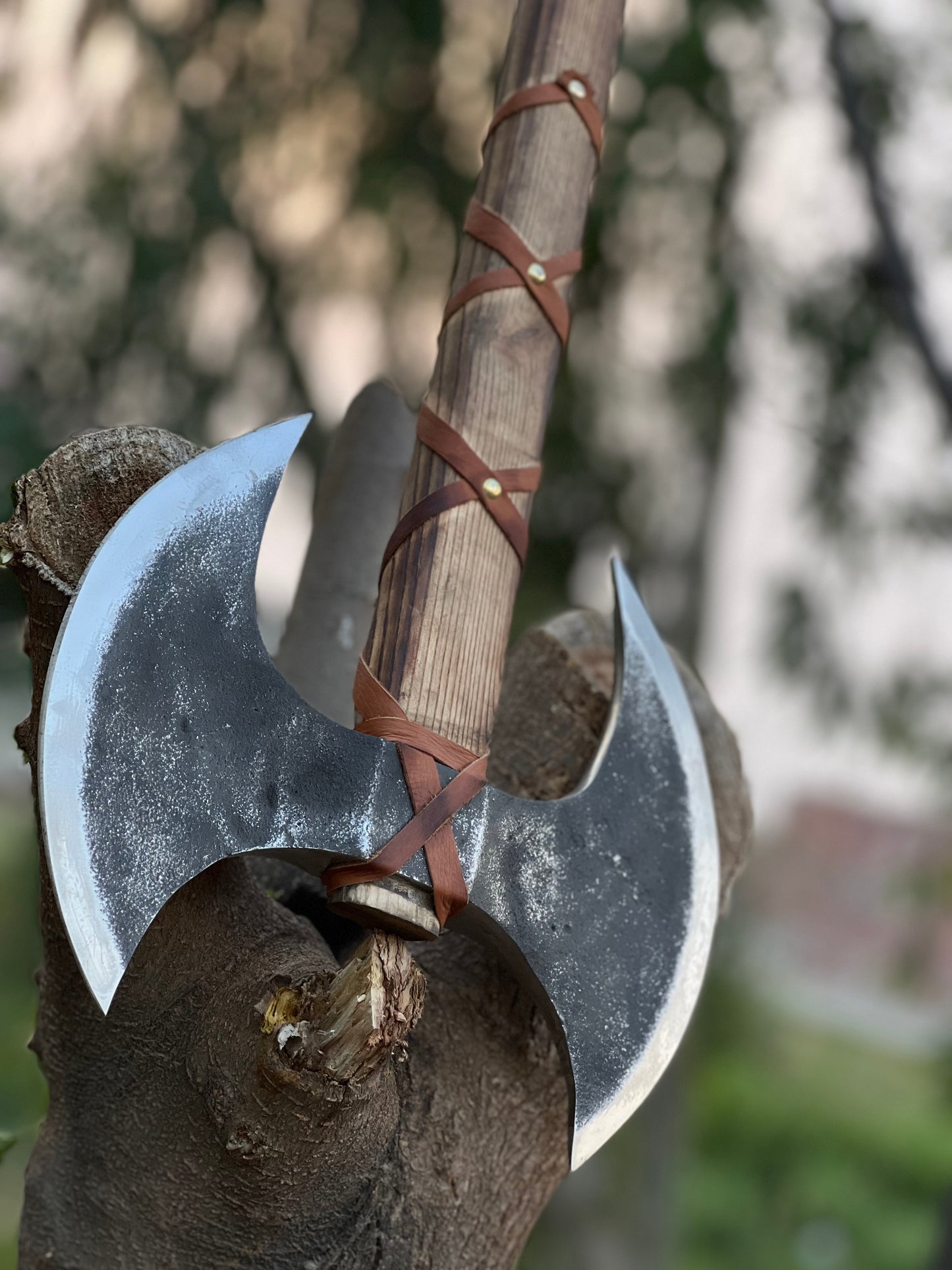 Double-Headed Viking Axe – Hand-Forged Warrior’s Relic -Choose your Style