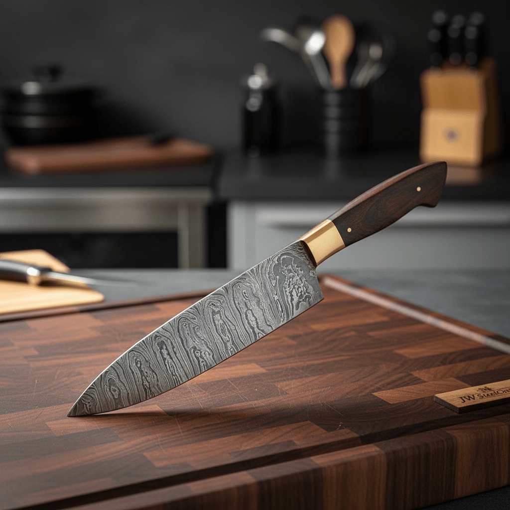 Customizable Handmade Damascus Steel Everyday Chef knife handmade Damascus Steel Chef Knives by JW SteelCrafts