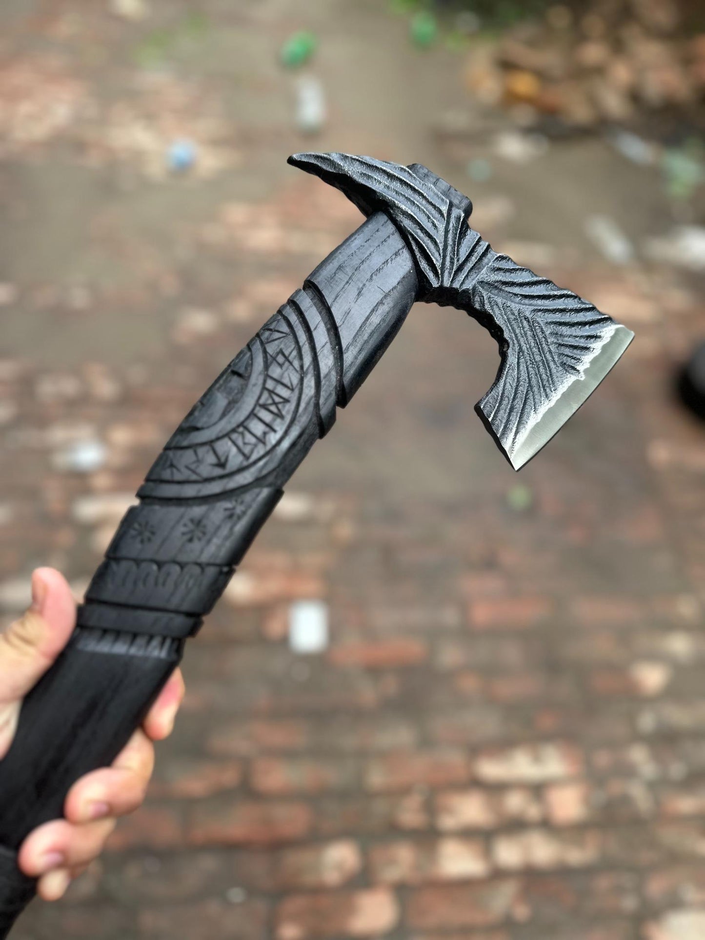 Personalized Handmade Viking Battle Axe Custom Gift  Forged Steel VIKING AXE with Engraved Wood Handle Anniversary Boyfriend husband Gift