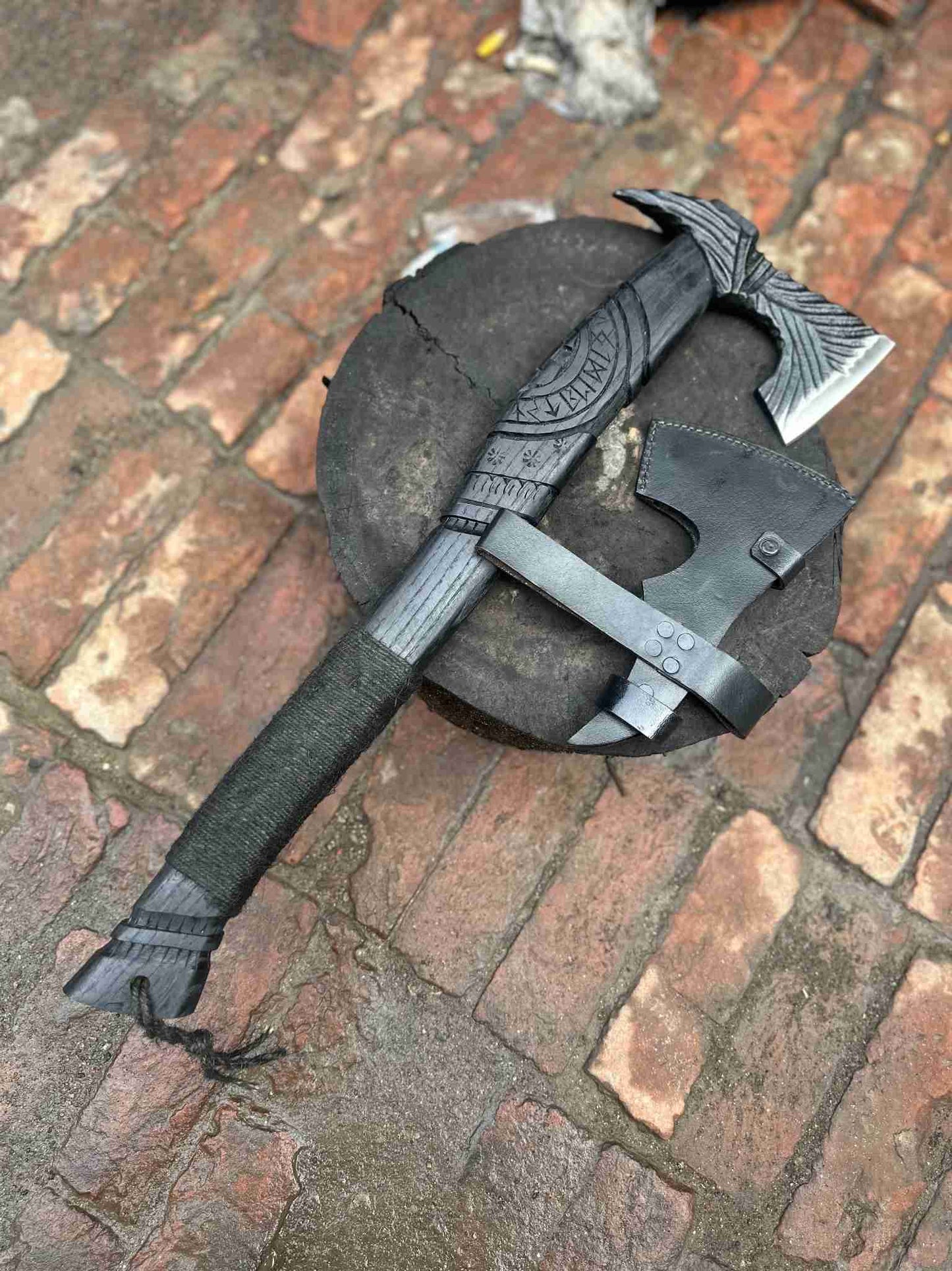 Personalized Handmade Viking Battle Axe Custom Gift  Forged Steel VIKING AXE with Engraved Wood Handle Anniversary Boyfriend husband Gift