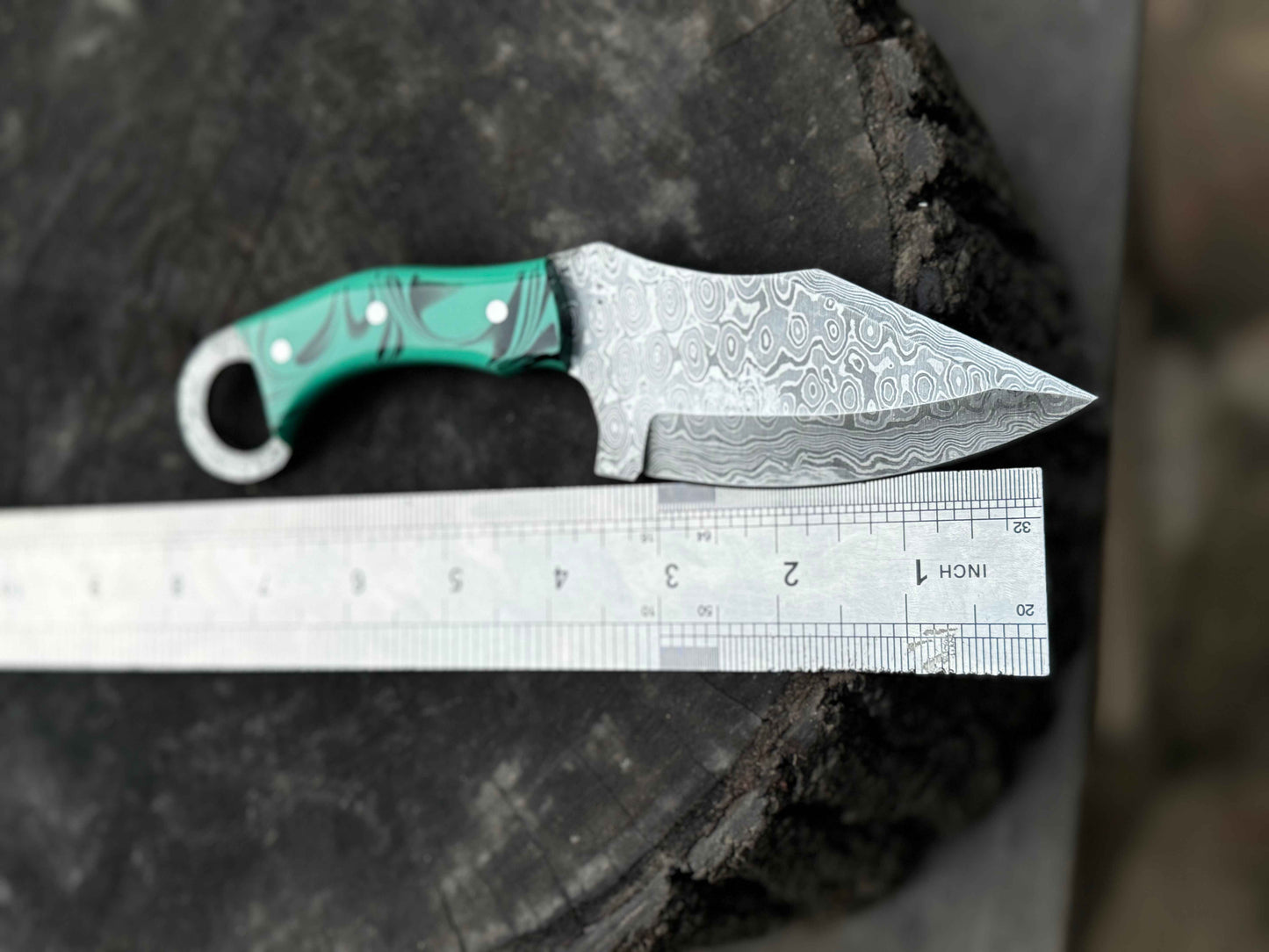 Custom Knife Hunting Blade Full Tang EDC Tool Survival Knife Bush craft Tool Damascus Steel Blade Mom's Gift Present for Her Birthday Gift