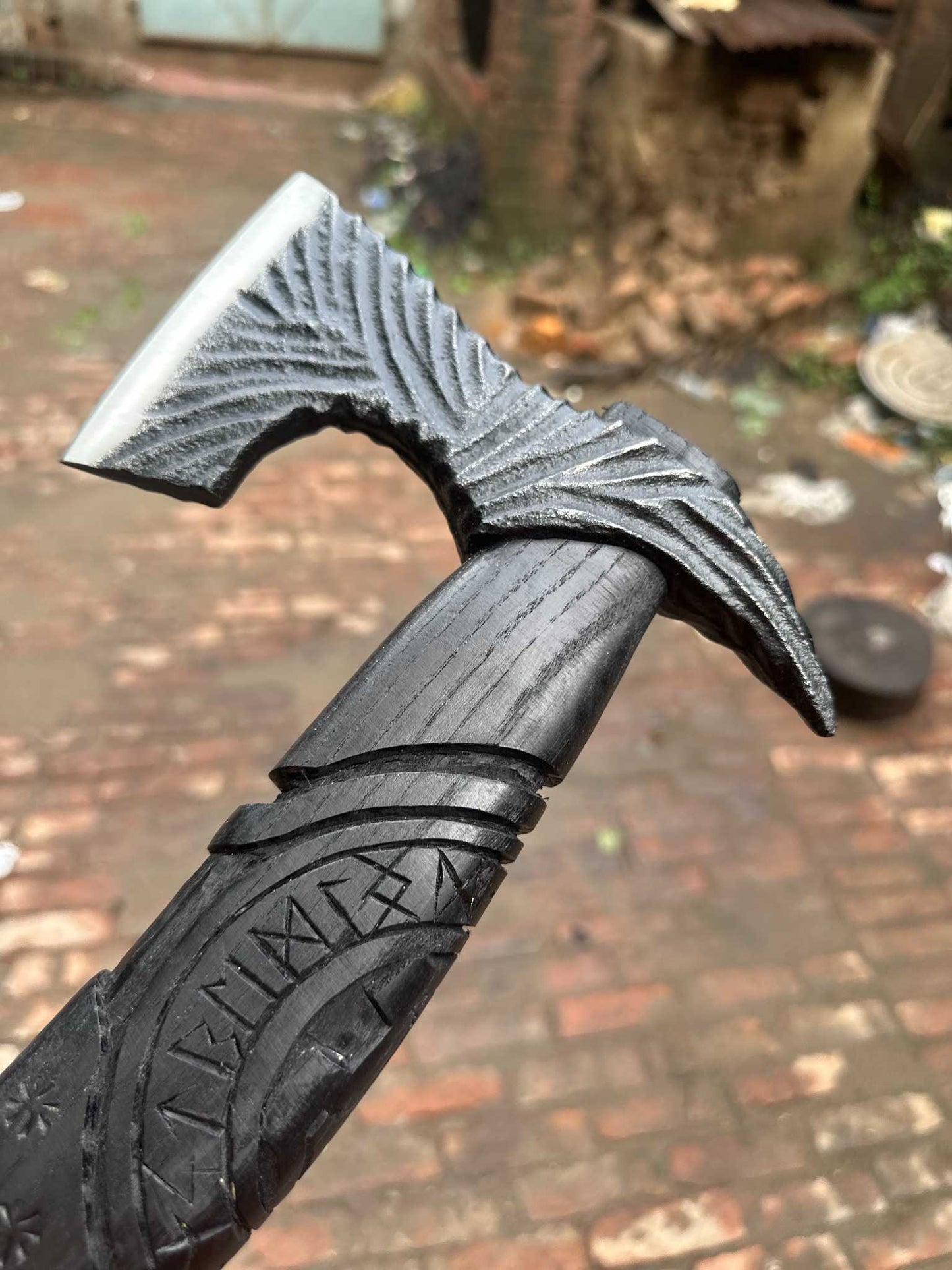 Personalized Handmade Viking Battle Axe Custom Gift  Forged Steel VIKING AXE with Engraved Wood Handle Anniversary Boyfriend husband Gift