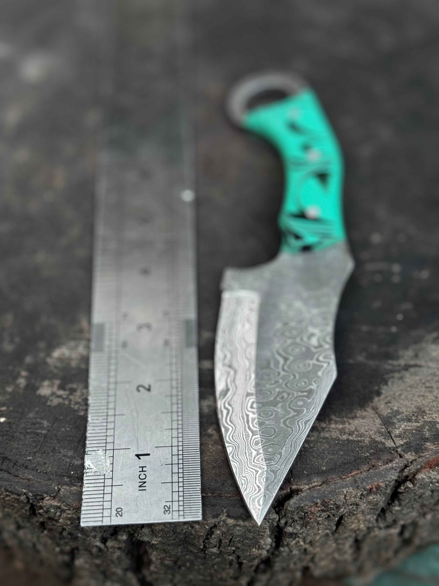 Custom Knife Hunting Blade Full Tang EDC Tool Survival Knife Bush craft Tool Damascus Steel Blade Mom's Gift Present for Her Birthday Gift