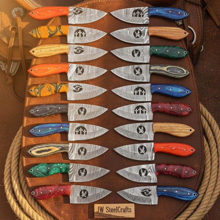 Frontier Emblem Skinner Collection set of 20 Handmade wood handle