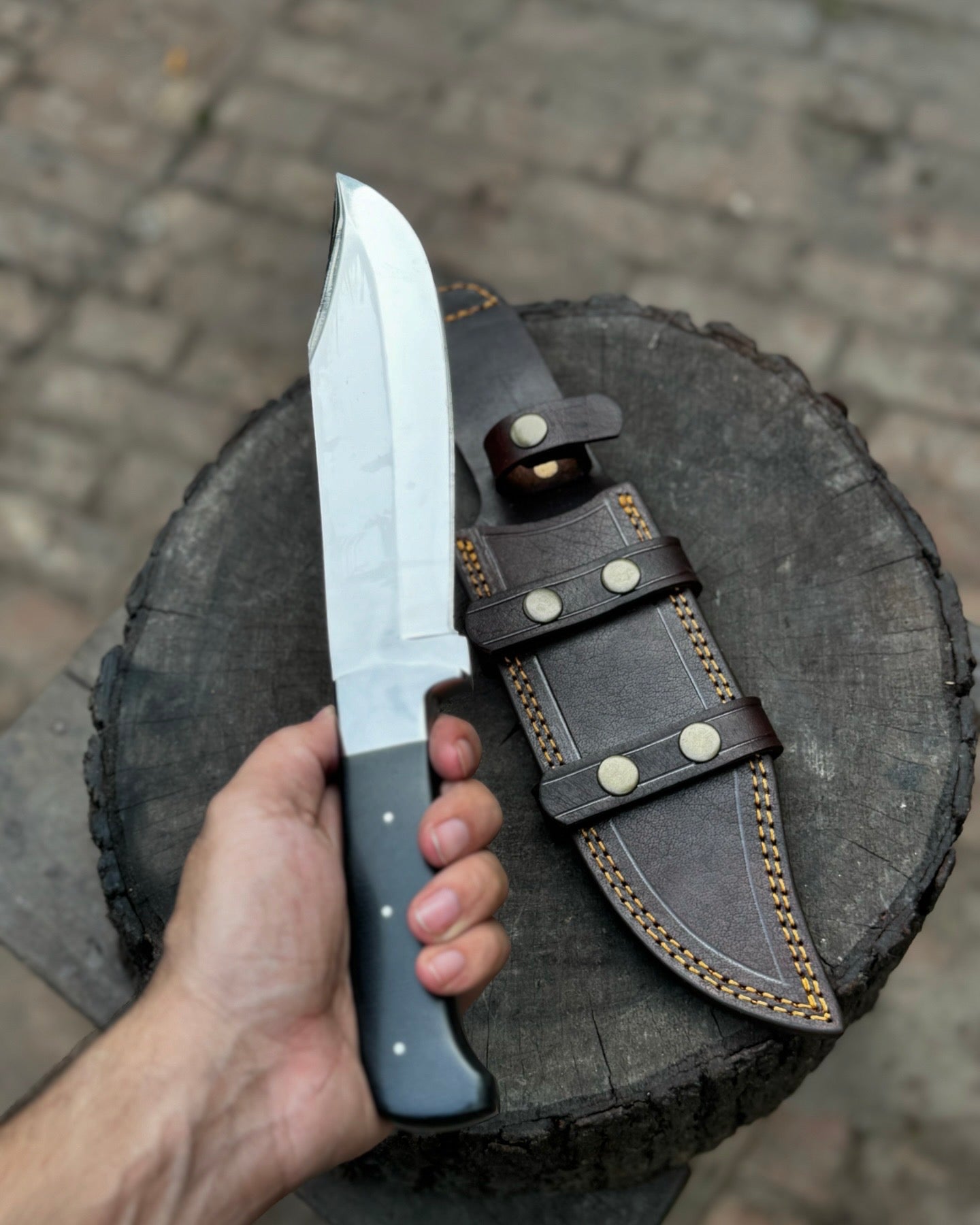 Personalized Bowie Knife Handmade Bush Craft Knife Fixed Blade EDC Knife Anniversary Gift, Gift for him, Groomsman Gift, Easter Gift