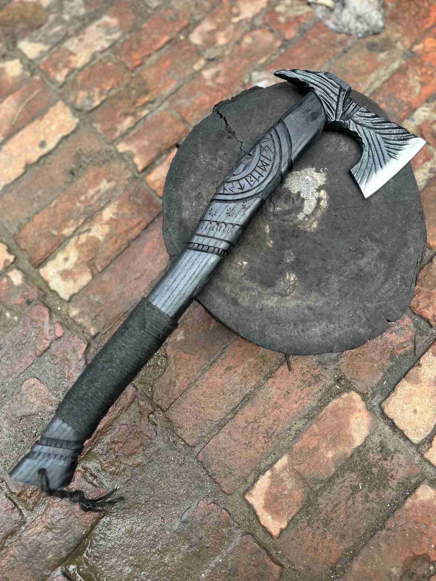 Personalized Handmade Viking Battle Axe Custom Gift  Forged Steel VIKING AXE with Engraved Wood Handle Anniversary Boyfriend husband Gift