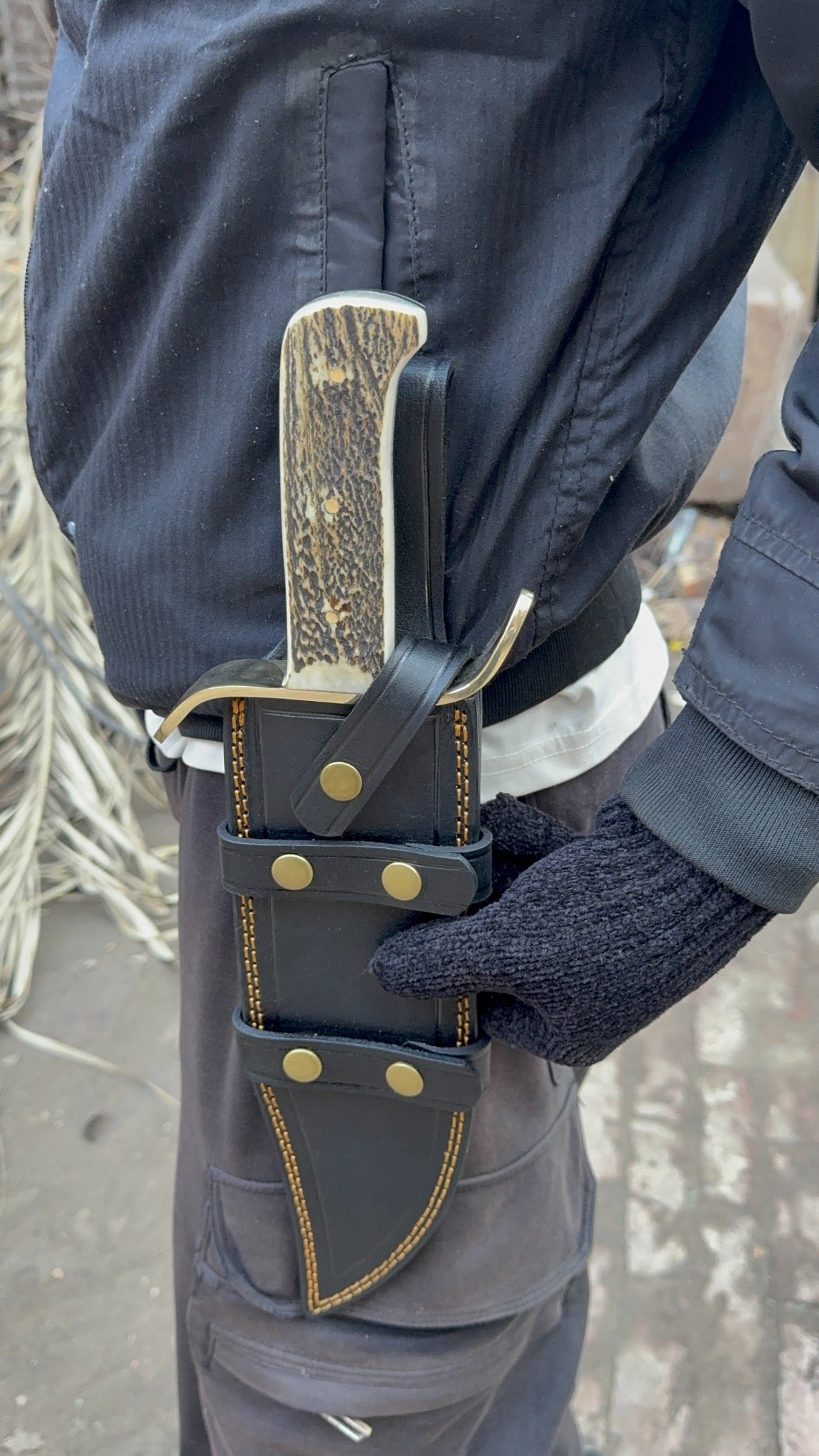 Custom Stainless Damascus Bowie Knife – Handmade Engraved Hunting Blade | Personalized Gift for Him, Outdoor Survival & Collectible Knife