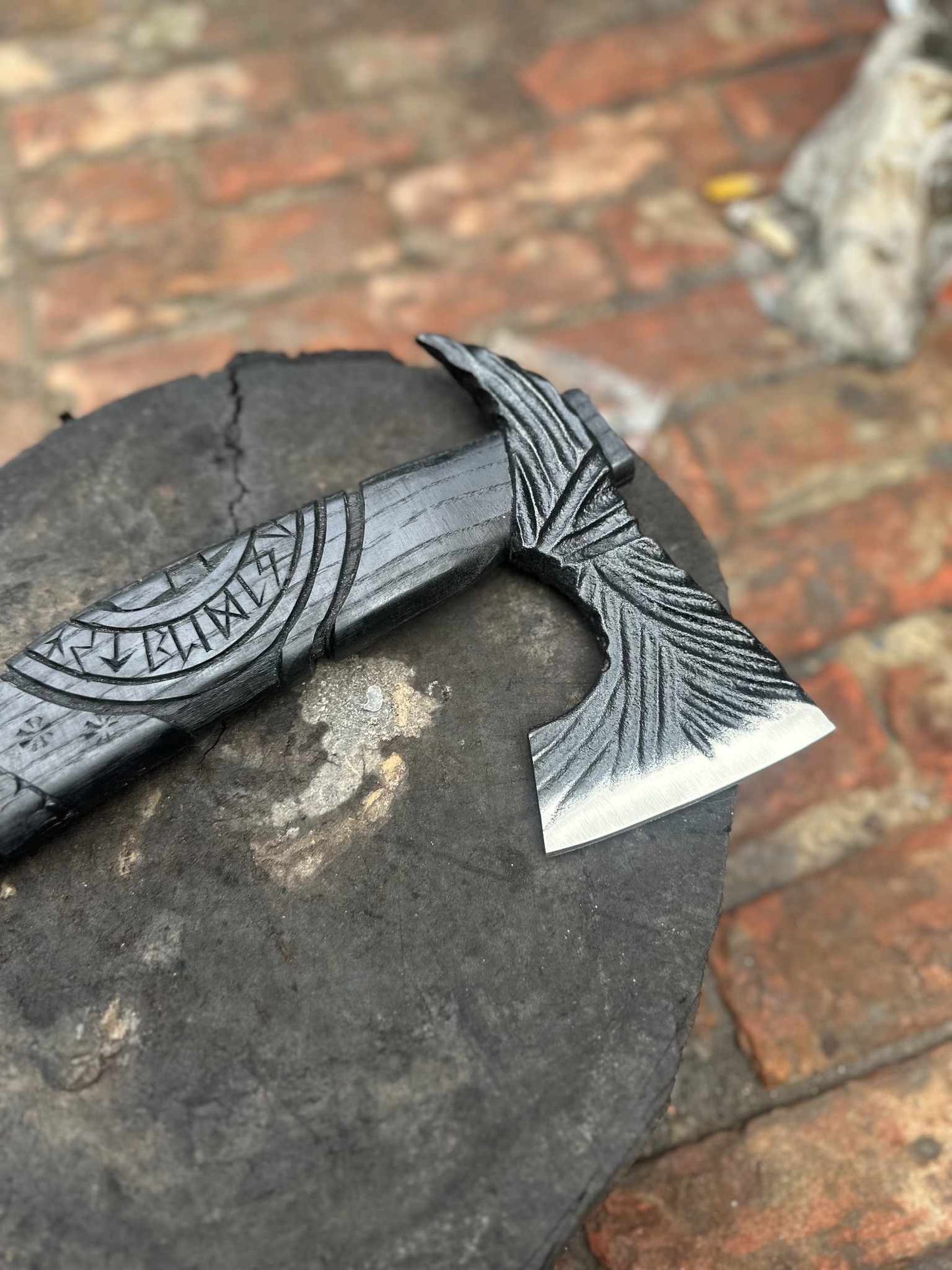 Personalized Handmade Viking Battle Axe Custom Gift  Forged Steel VIKING AXE with Engraved Wood Handle Anniversary Boyfriend husband Gift