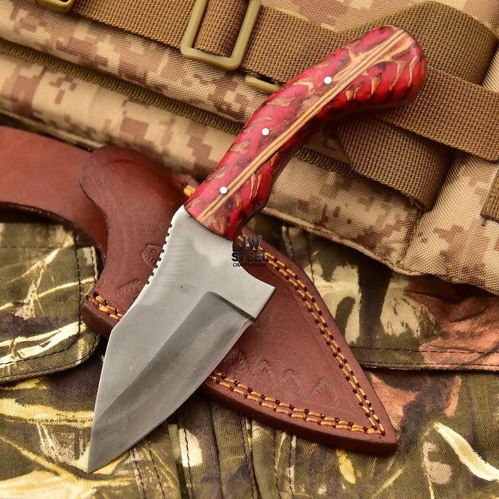 Acid Washed Stainless Steel Hunting Knife – Pinecone Handle | Outdoor &amp; Camping Knife handmade Hunting Knife by JW SteelCrafts