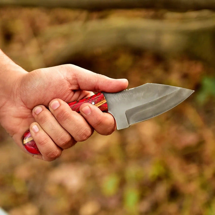 Acid Washed Stainless Steel Hunting Knife – Pinecone Handle | Outdoor &amp; Camping Knife handmade Hunting Knife by JW SteelCrafts
