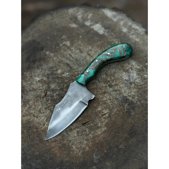 Acid Washed Stainless Steel Hunting Knife – Pinecone Handle | Outdoor &amp; Camping Knife handmade Hunting Knife by JW SteelCrafts
