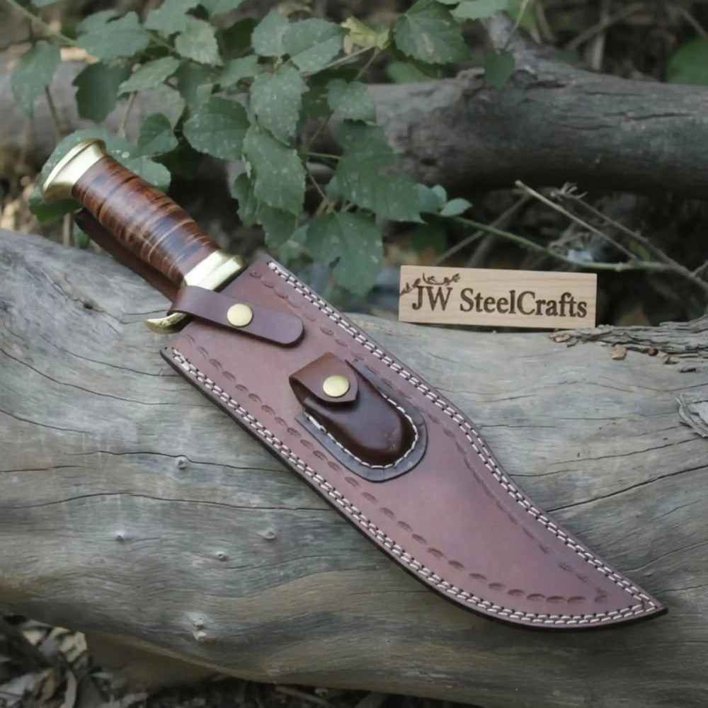 Bowie Knife Crocodile Dundee Knife Damascus Steel Replica