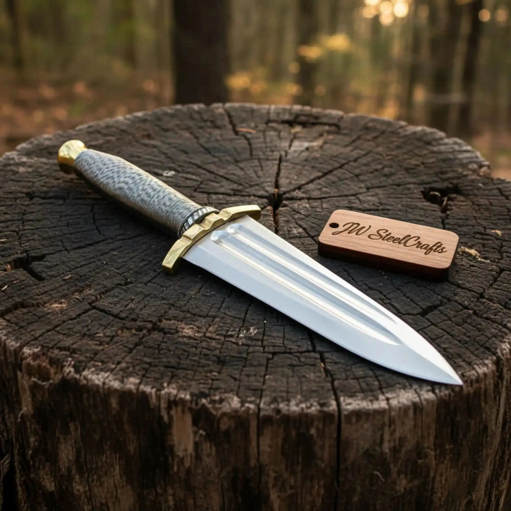 Carbon Steel Dagger Knife Mirror Polished Blade