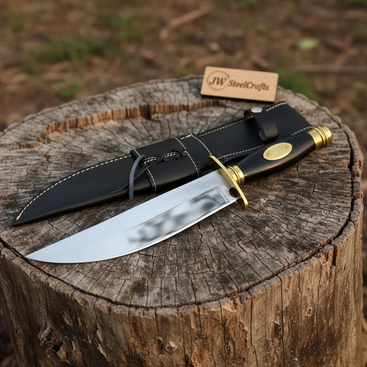 Classic American Clip Point Searless Bowie Knife