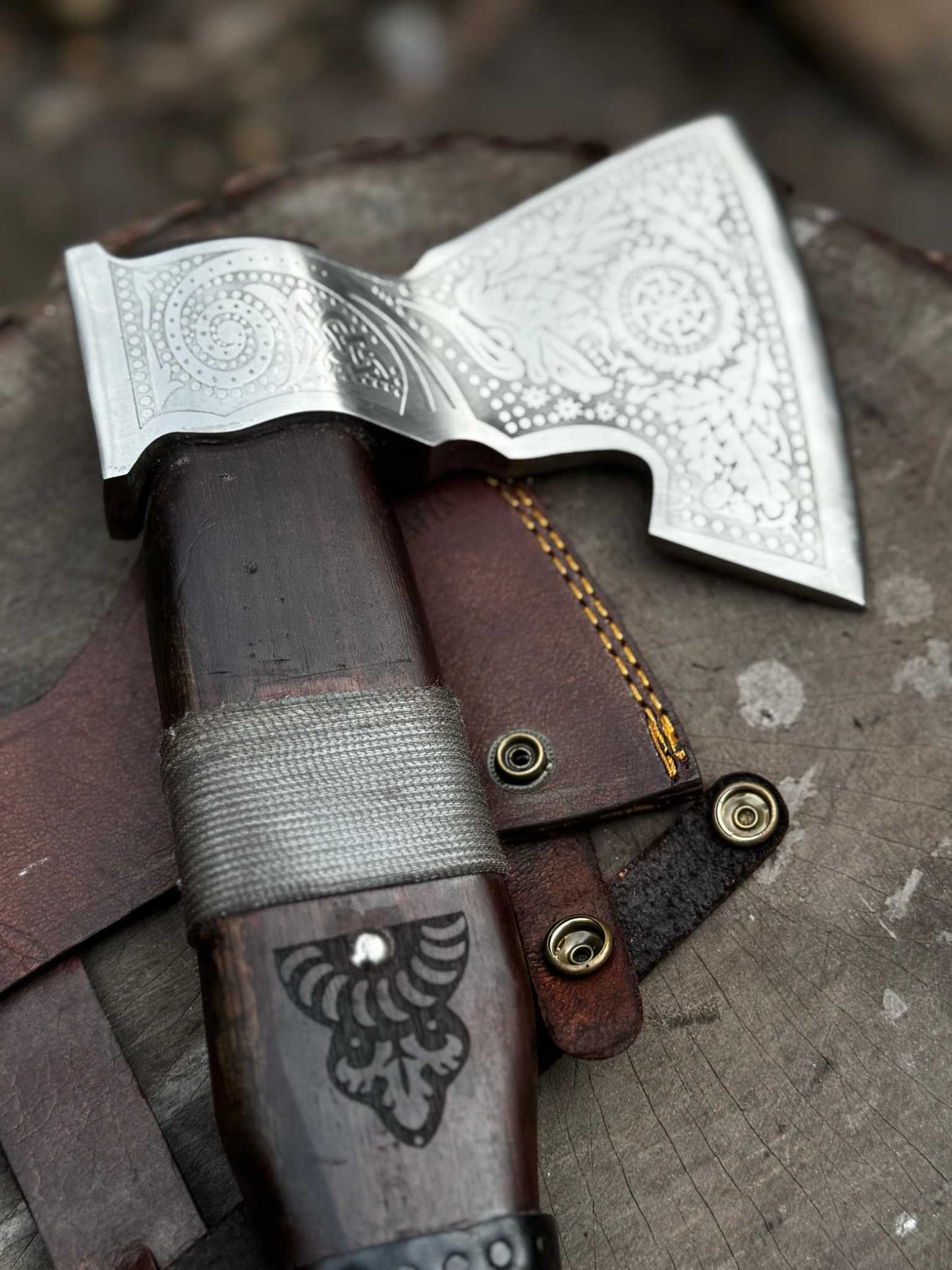 Personalized Handcrafted Viking Axe Celtic Axe, Viking Style Blade Collectible Battle Axe Gift for her, Gift for him, Father's Gift