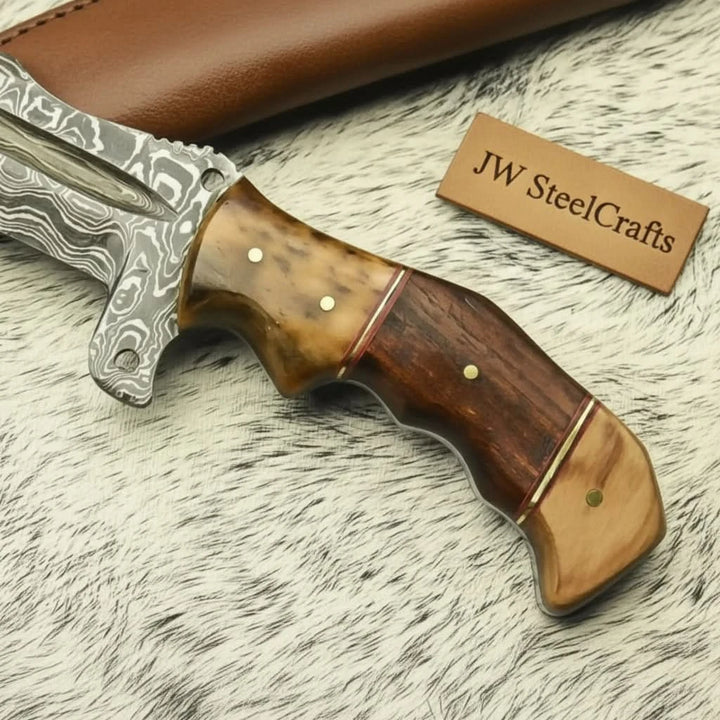 Custom Handmade HUNTING TRACKER Tactical Hunter Blade Survival handmade Handmade Tracker Knives by JW SteelCrafts