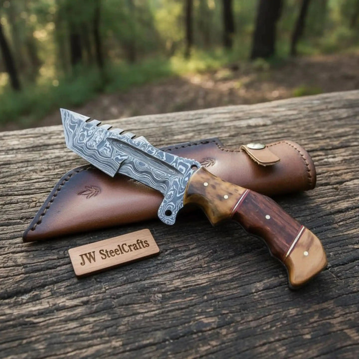 Custom Handmade HUNTING TRACKER Tactical Hunter Blade Survival handmade Handmade Tracker Knives by JW SteelCrafts