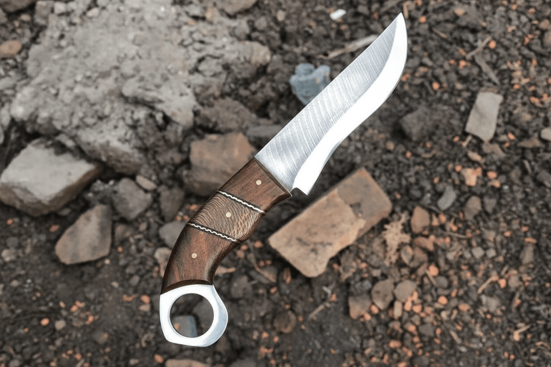 Custom Handmade Stainless Steel hunting knife leather sheath BM - 0096 handmade by JW SteelCrafts