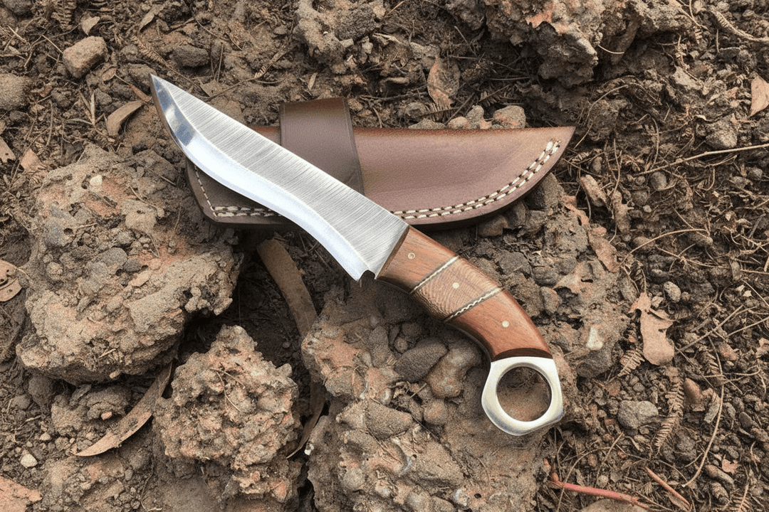 Custom Handmade Stainless Steel hunting knife leather sheath BM - 0096 handmade by JW SteelCrafts