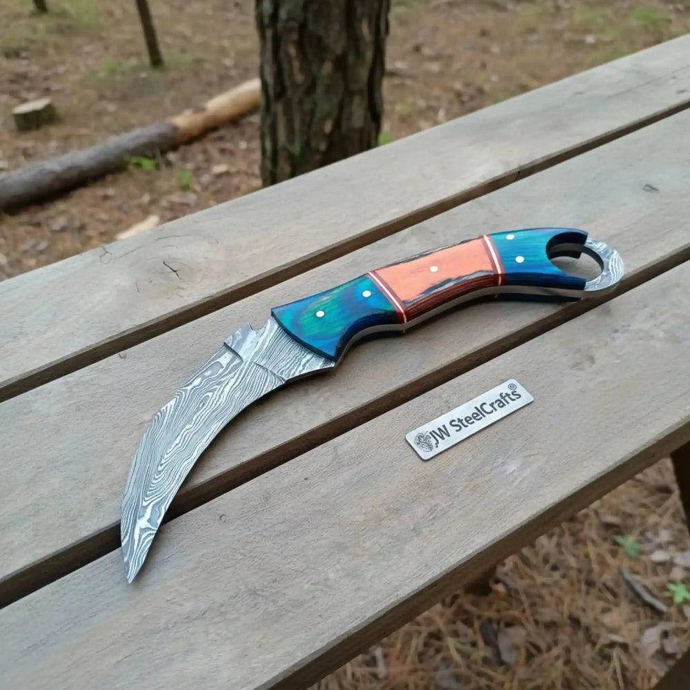 Custom made Hand forged Karambit Knife handmade karambit knfie by JW SteelCrafts