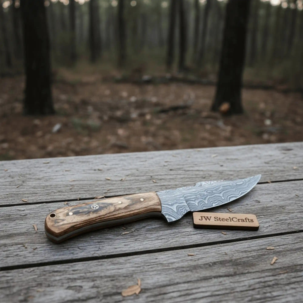 Custom Made Skinner Knife with Premium Wood Handle – Handmade Hunting Blade handmade Skinner Knife by JW SteelCrafts