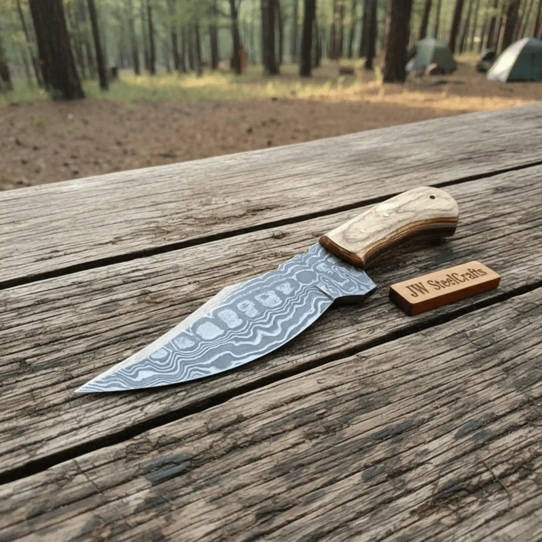 Custom Made Skinner Knife with Premium Wood Handle – Handmade Hunting Blade handmade Skinner Knife by JW SteelCrafts