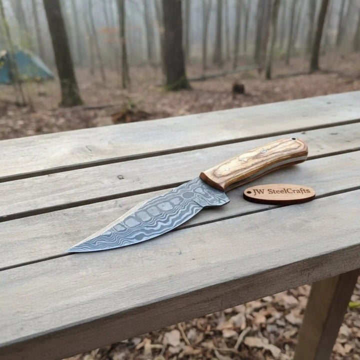 Custom Made Skinner Knife with Premium Wood Handle – Handmade Hunting Blade handmade Skinner Knife by JW SteelCrafts