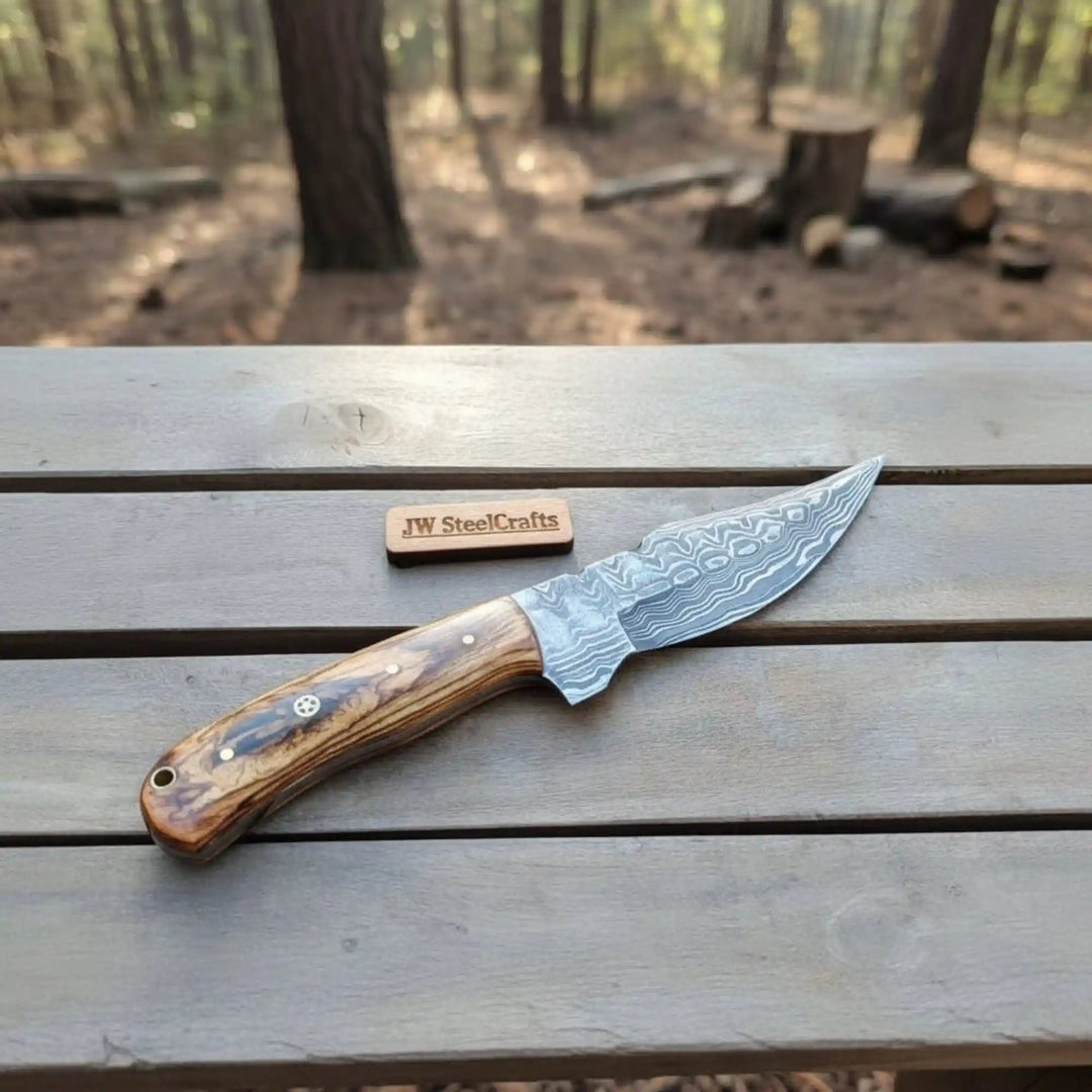 Custom Made Skinner Knife with Premium Wood Handle – Handmade Hunting Blade handmade Skinner Knife by JW SteelCrafts