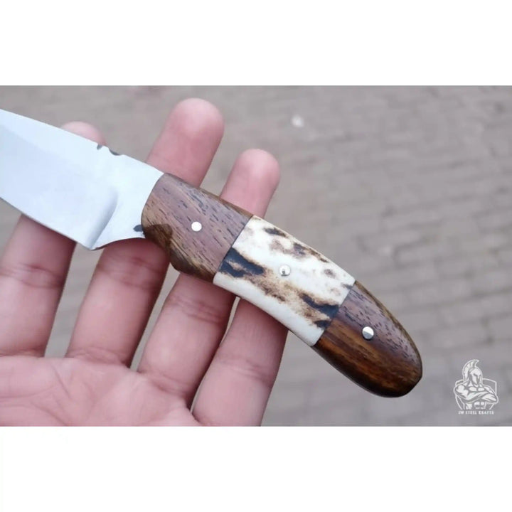 Custom Skinner Knife Deer Antler Rosewood Handle handmade Skinner Knife by JW SteelCrafts