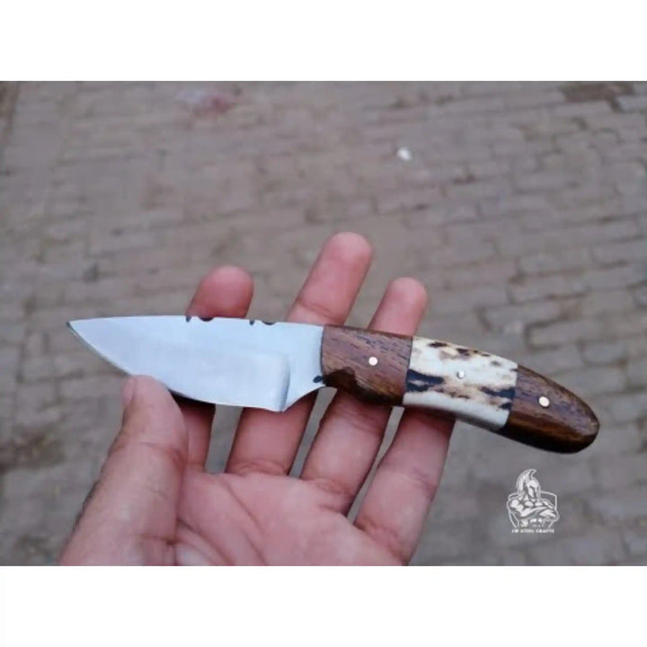 Custom Skinner Knife Deer Antler Rosewood Handle handmade Skinner Knife by JW SteelCrafts