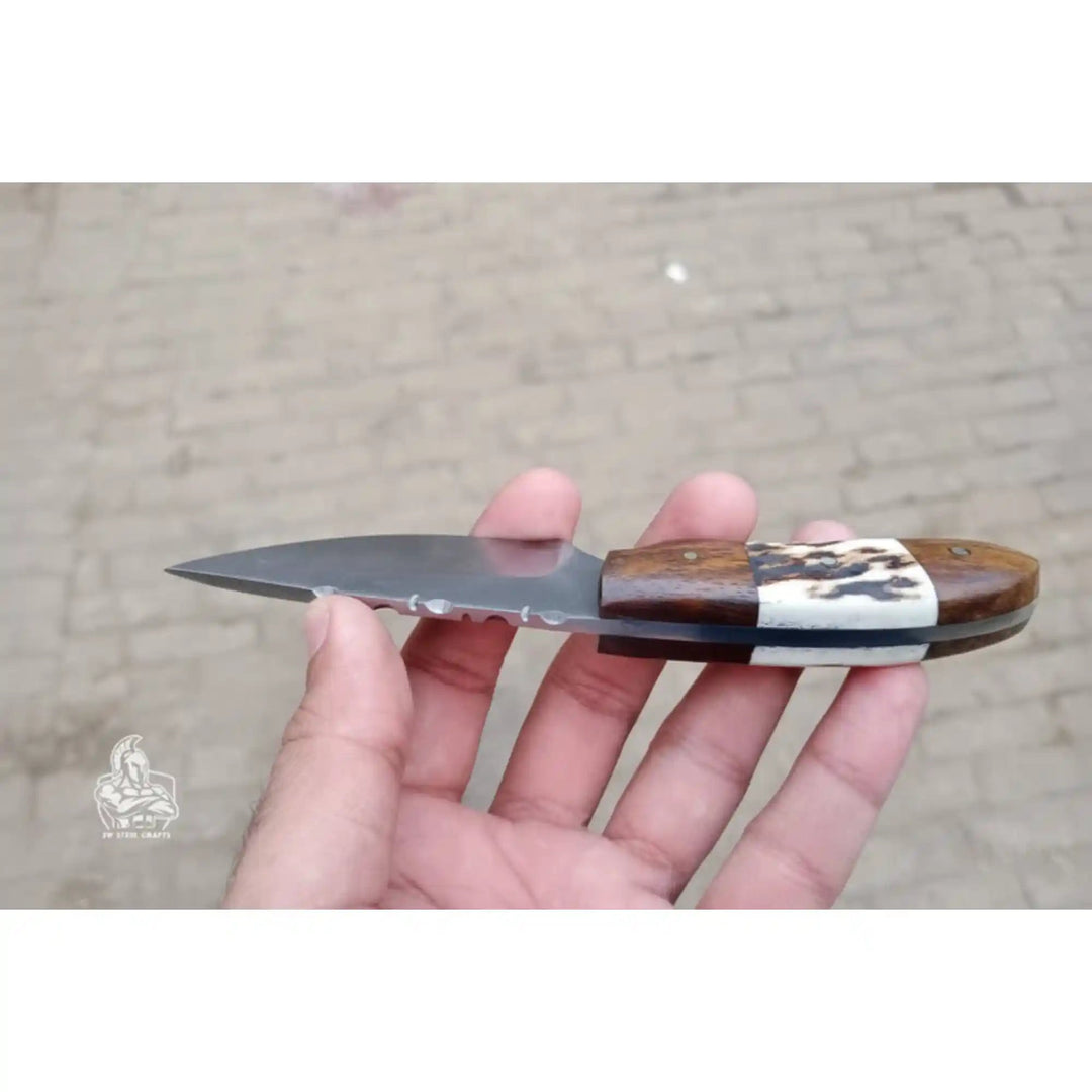 Custom Skinner Knife Deer Antler Rosewood Handle handmade Skinner Knife by JW SteelCrafts