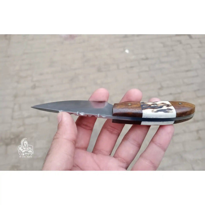 Custom Skinner Knife Deer Antler Rosewood Handle handmade Skinner Knife by JW SteelCrafts