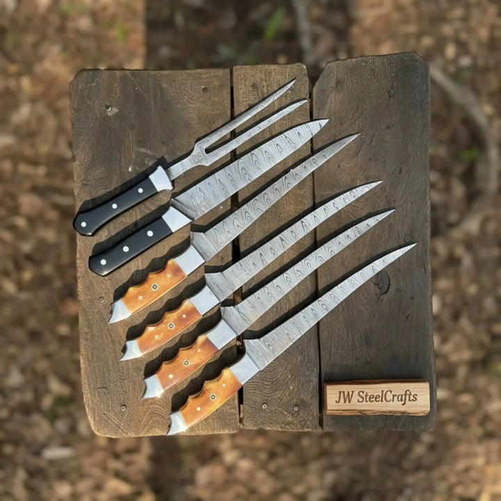 Damascus Boning &amp; Fillet Knife Set 