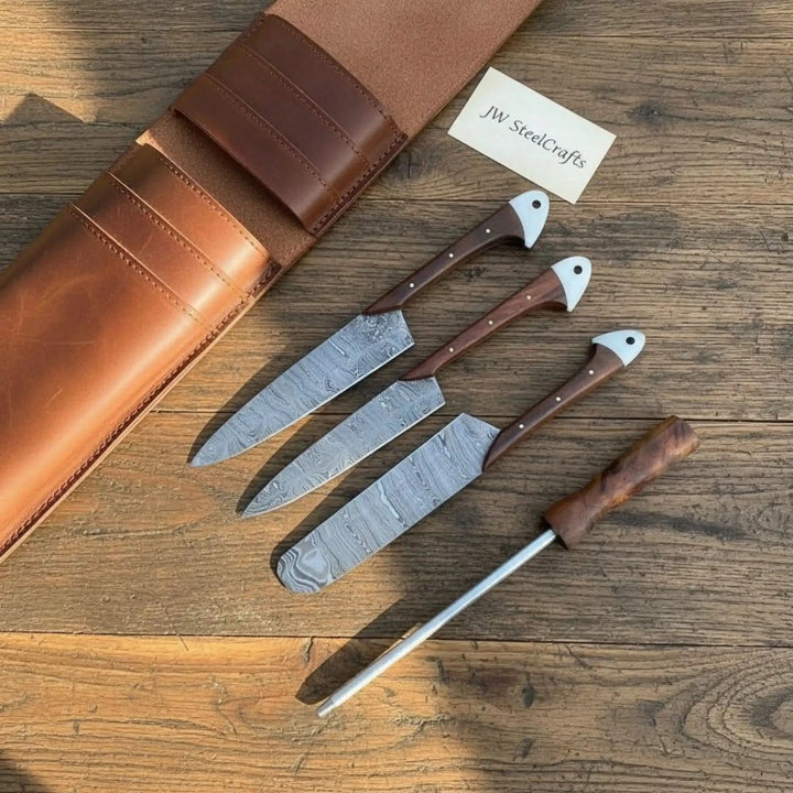 Damascus Cutlery Knife Set