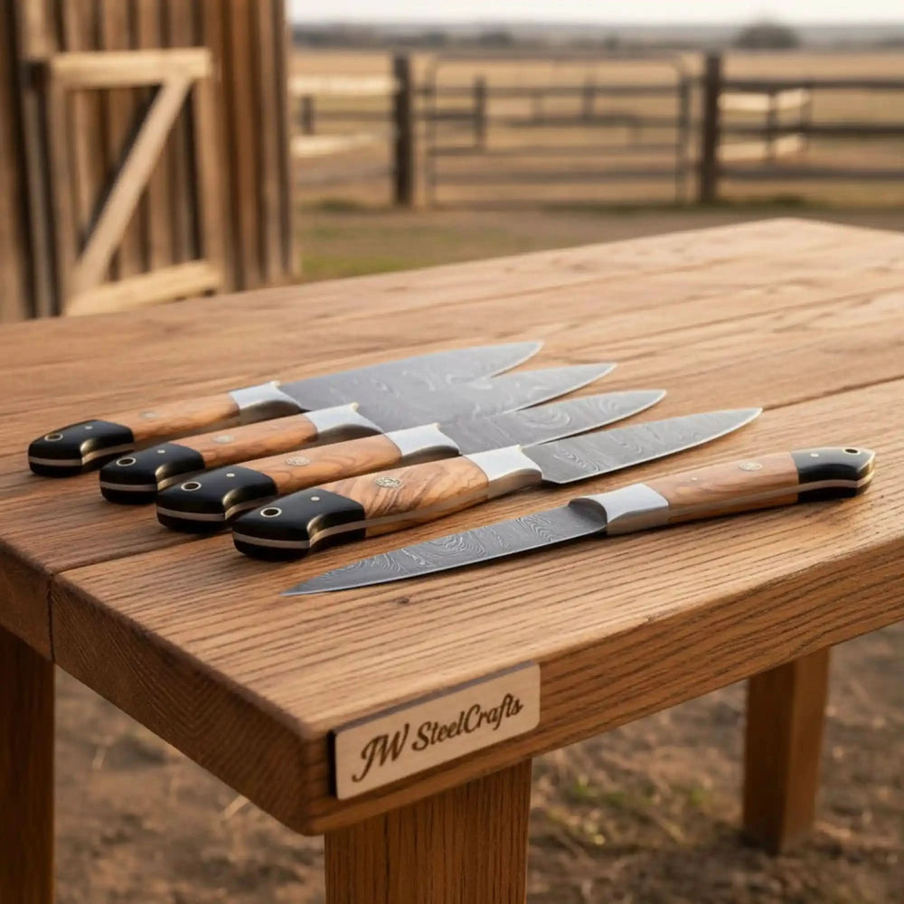 Damascus Fillet & Precision Knife Set Replica