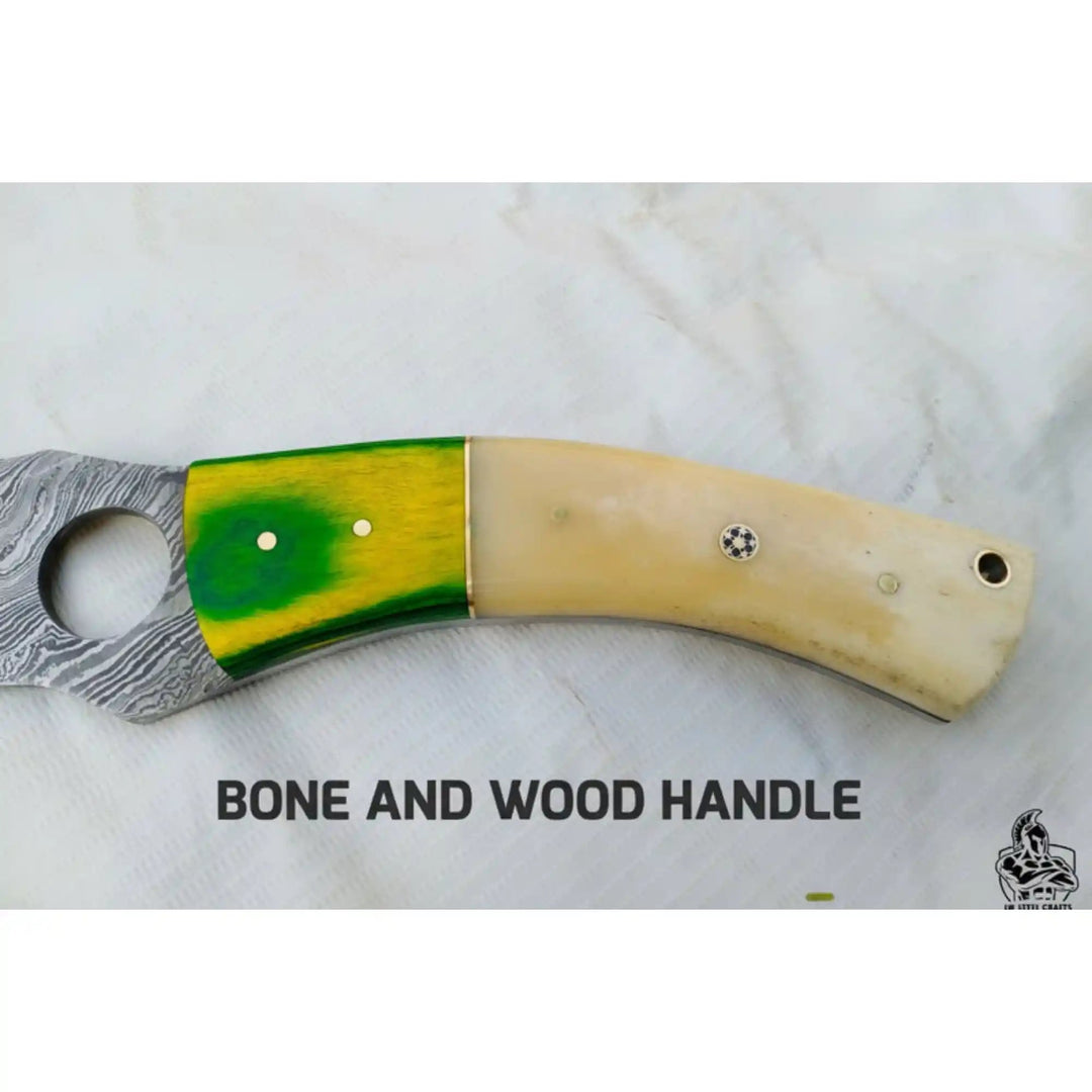 Damascus Hunting Knife 8.5” Fixed Blade handmade Skinner Knife by JW SteelCrafts