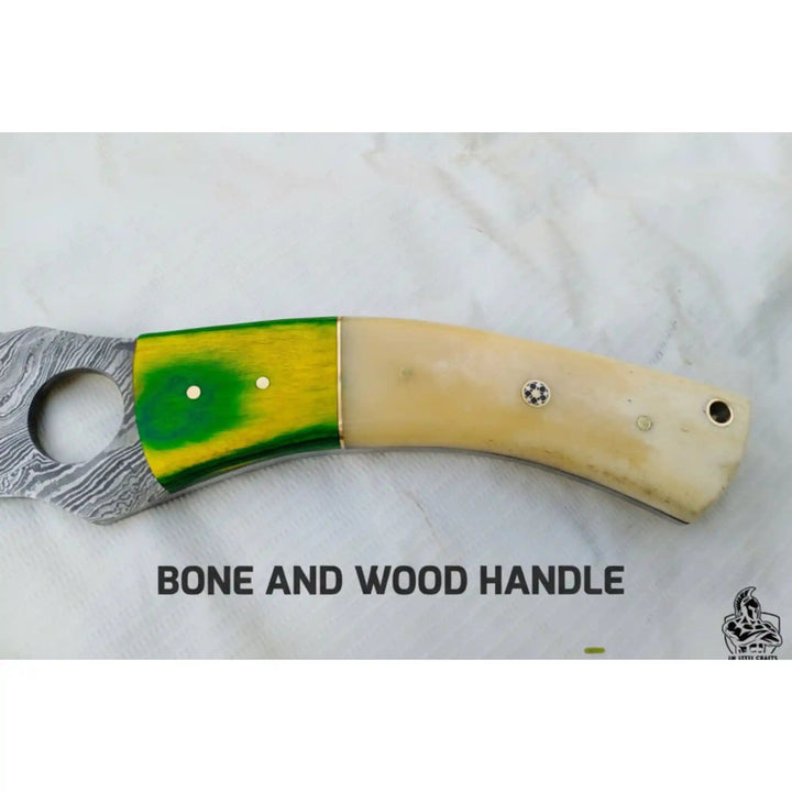 Damascus Hunting Knife 8.5” Fixed Blade handmade Skinner Knife by JW SteelCrafts