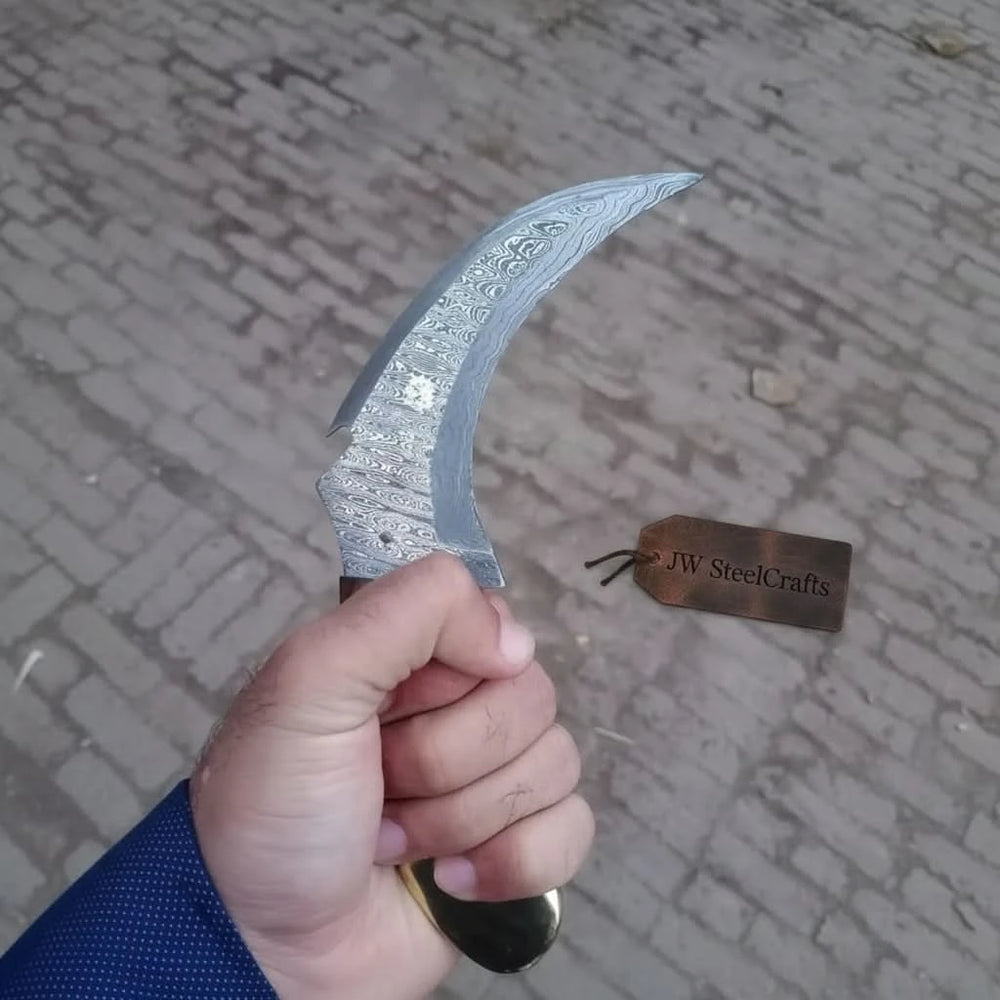 Damascus karambit knife.. handmade karambit knife by JW SteelCrafts